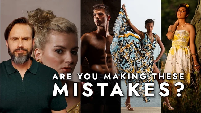 Graphic with five portrait and lifestyle photographs arranged horizontally with text overlay reading 'ARE YOU MAKING THESE MISTAKES?'