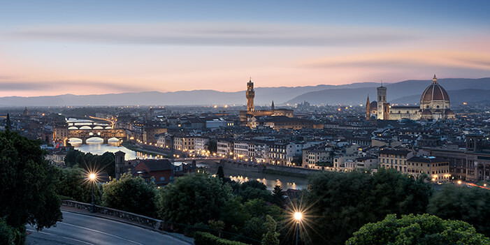 Blue Hour in Florence by Michael Woloszynowicz