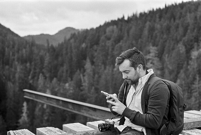 Kyle Danner on Vance Creek Bridge
