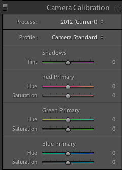 Camera Calibration Tab