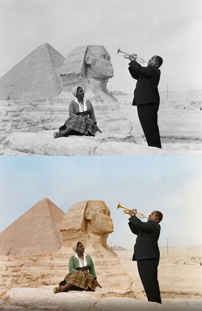 THE SPHINX, original photograph by the AP Press, January 28th, 1961. ©Associated Press. Giza, Egypt. 