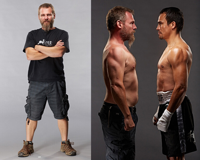Front filled vs muscle defining lighting scheme