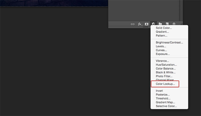 Creating a color lookup table adjustment layer