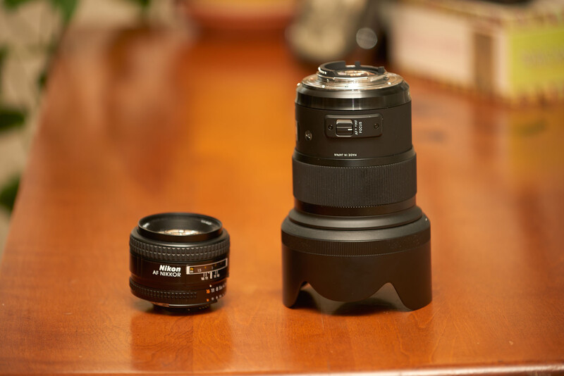 The Nikkor 50mm 1.4D and Sigma 50mm 1.4 Art lenses