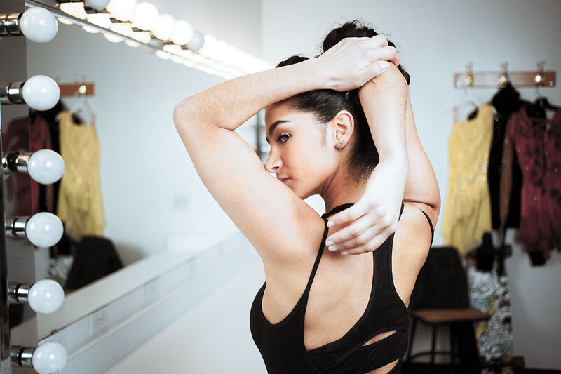 Portrait of Nobahar, a figure skater and dancer