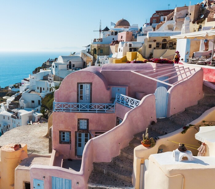 Homes of Oia, Santorini, Greece - Photo by Hillary Fox