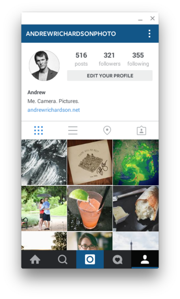 instagram profile screenshot