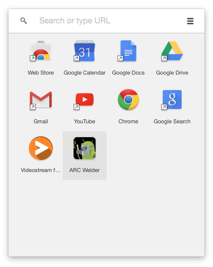 Chrome's Web App Launcher