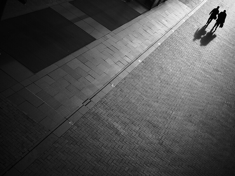 minimal black and white street photography