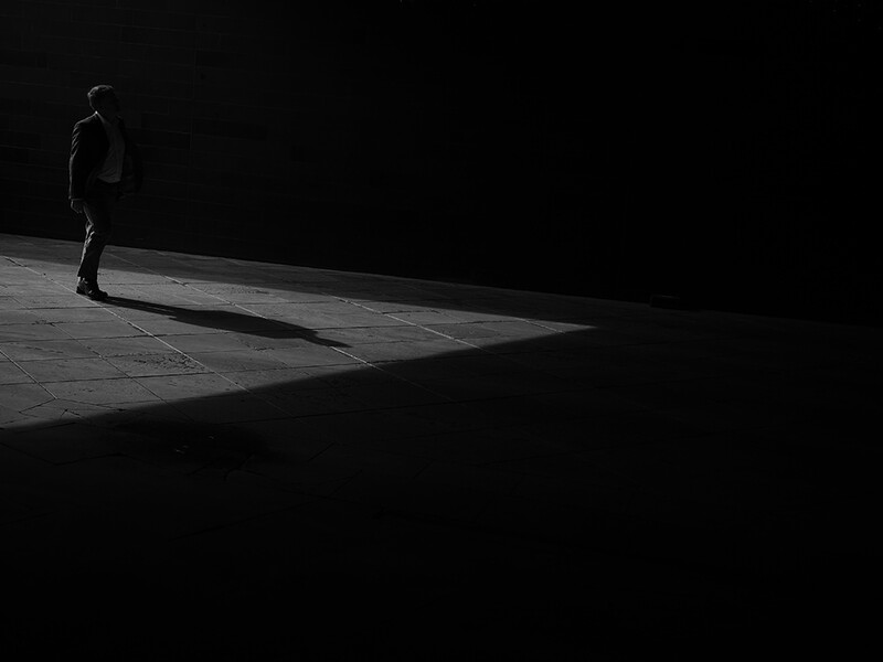 high contrast silhouette street photography london