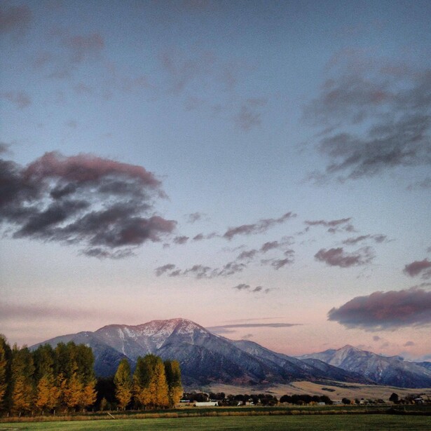 Sunset mountain view in Idaho