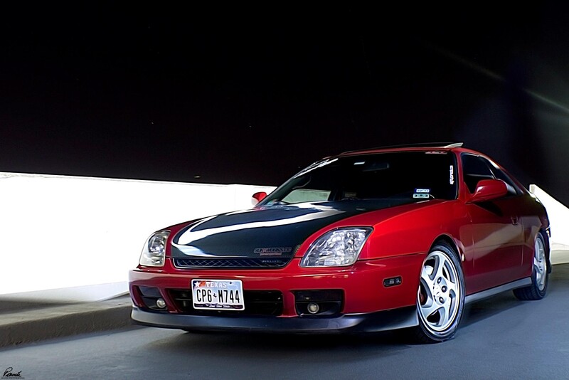 honda prelude light painting composite automotive photography