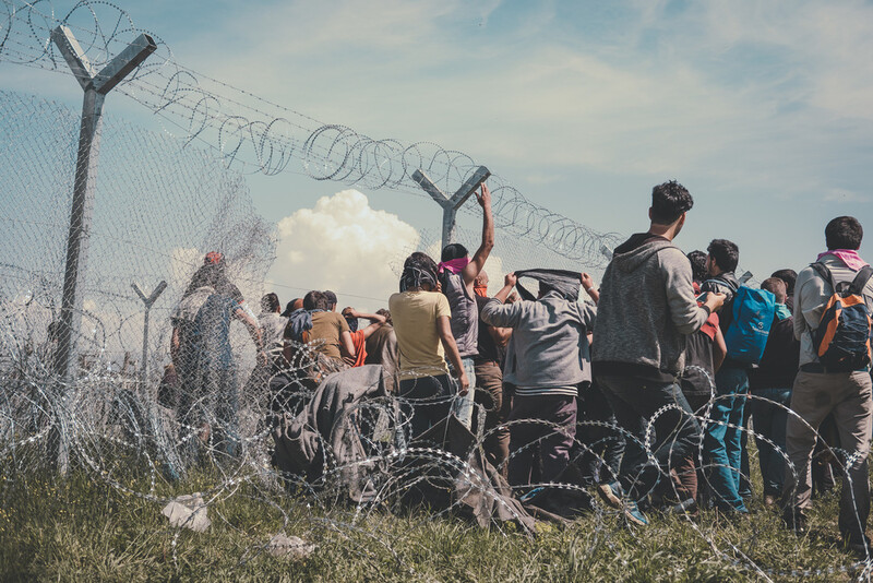men barbed fences wires