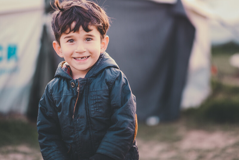 child refugee smile