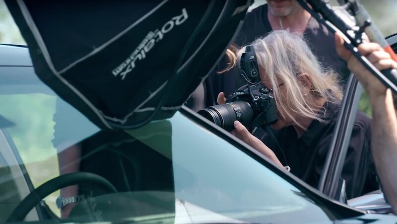Lincoln Continental behind the scenes with Annie Leibovitz shooting the car interior