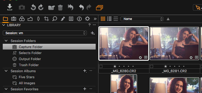 Capture One Pro session folders