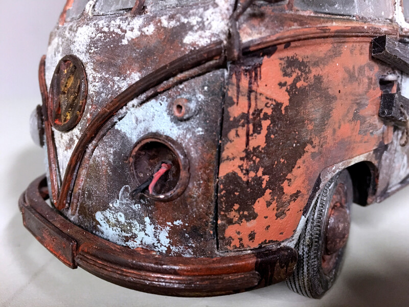 VW bus scale rust detail
