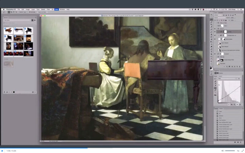 Erik Almas recreates The Concert by Vermeer using stock images