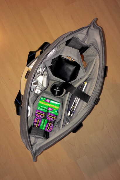 Tote with stuff