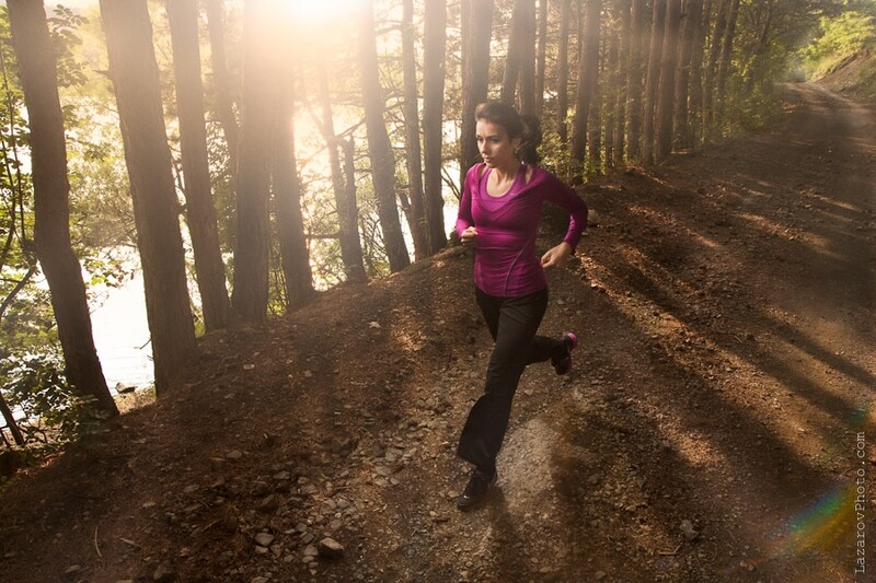 Jogging by the lake