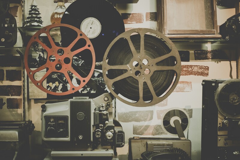 Film Projector and Vinyl Record