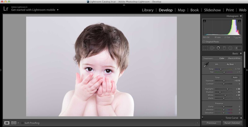 post processing a three-light portrait