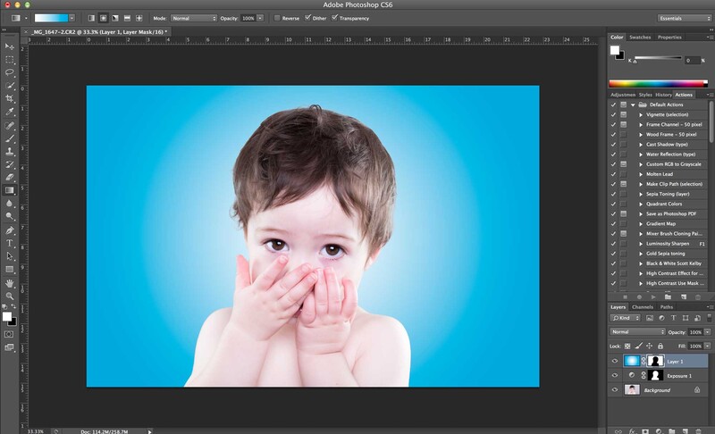 post-processing a three-light portrait