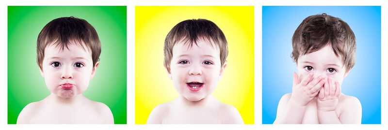 expressive portraits of a young boy