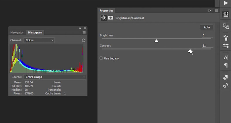 Banding visible on histogram