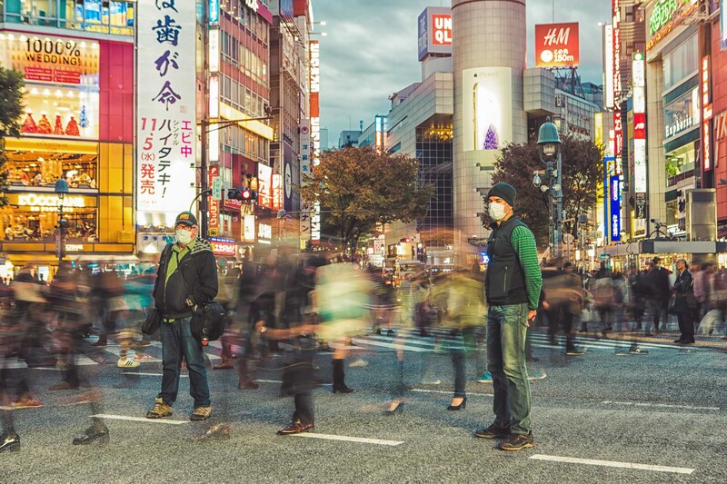 long exposure, city, tokyo, shibuya