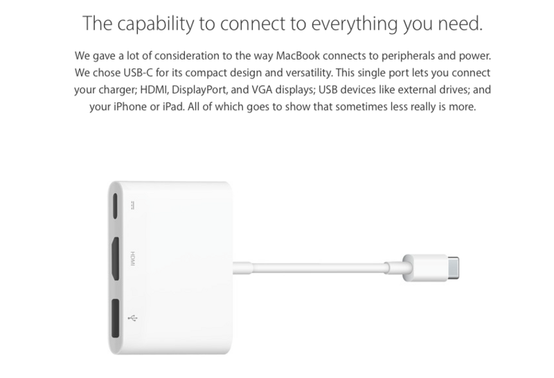 You'll need one of these to connect anything useful to your MacBook