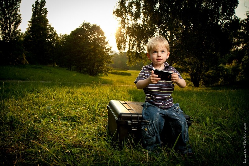 Child taking pictures with a phone