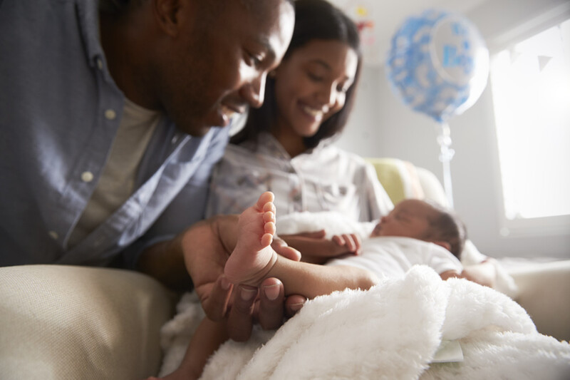 family with baby stock image