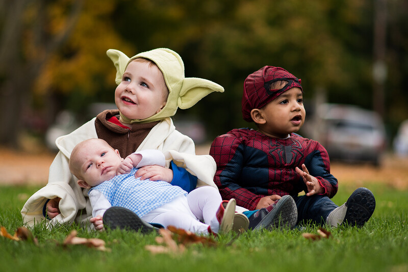 Halloween kids shot with Nikon 85mm 1.8G lens.