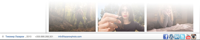 Contacts in the page footer