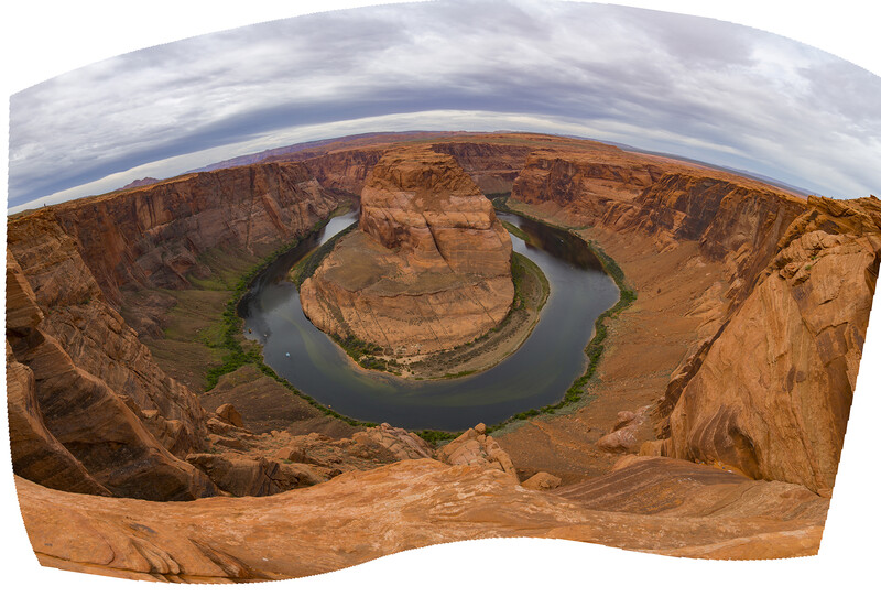 panoramic distortion correction example before processing