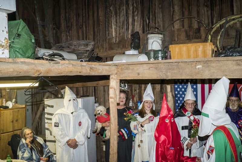 The wedding of two members of the KKK in a barn in rural Tennessee. (Peter van Agtmael/Magnum Photos)