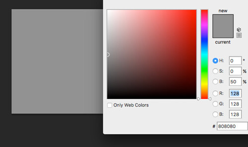 50% gray on the monitor, 18% gray for the camera