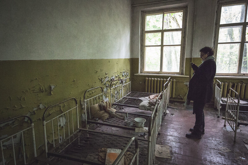 One of the abandoned villages on the outskirts of the Exclusion Zone. Image by Andy Day.