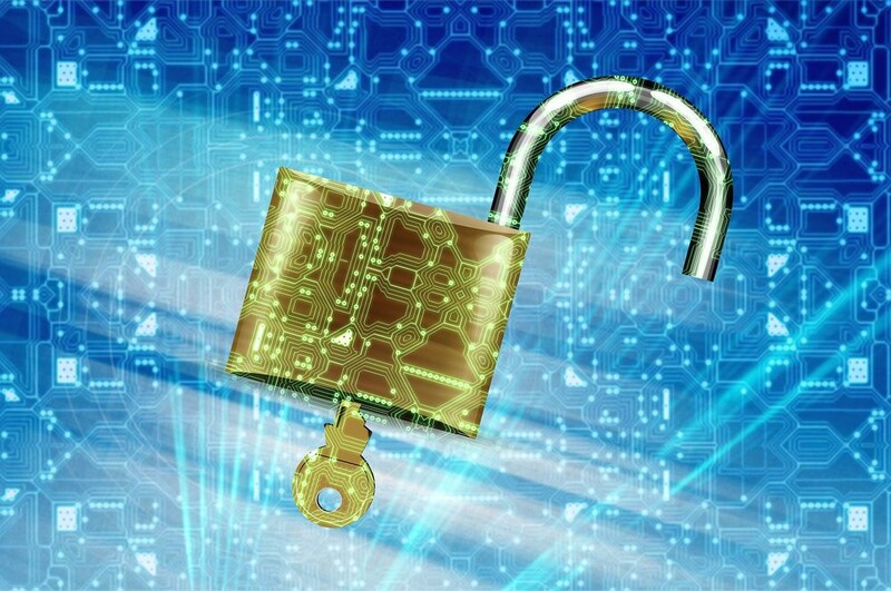 open padlock with key