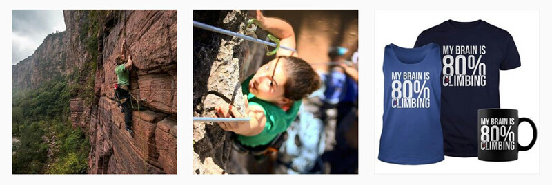 Freebooting Instagram account, rock climbing