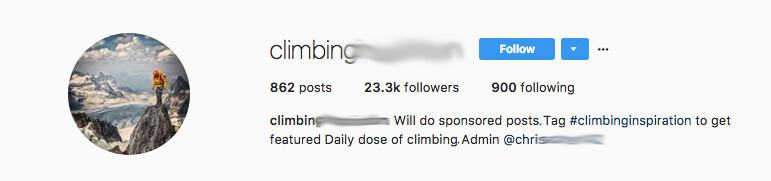 Instagram account that will do sponsoered posts