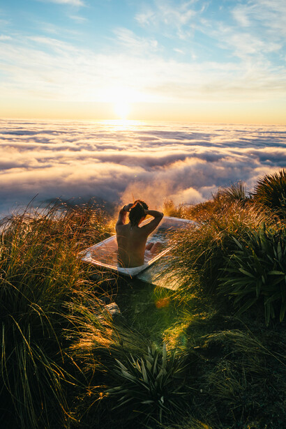 Above clouds bath