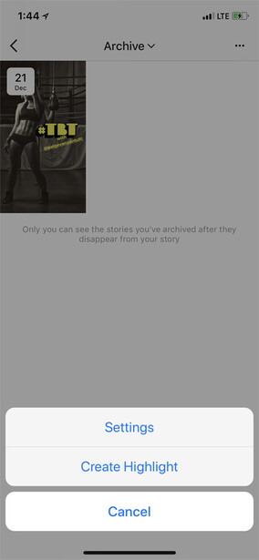 Create Instagram Story Highlight