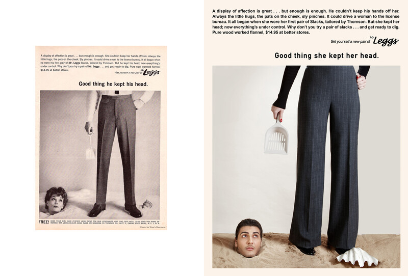 Reversed gender roles on a vintage advert