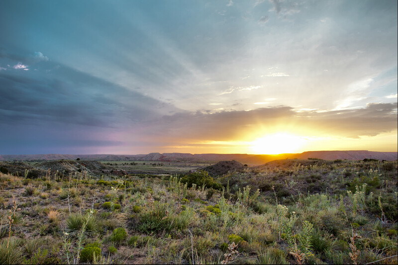 Texas sunset with Camera Raw Filter