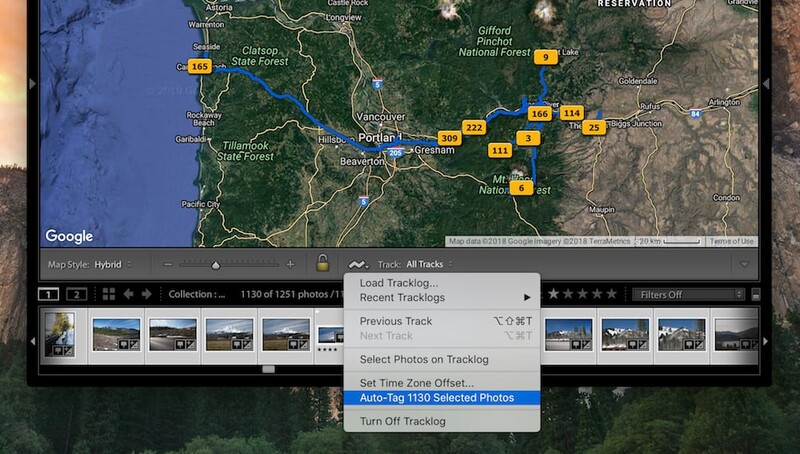 Geotag your photos in Lightroom with GPX tracklog