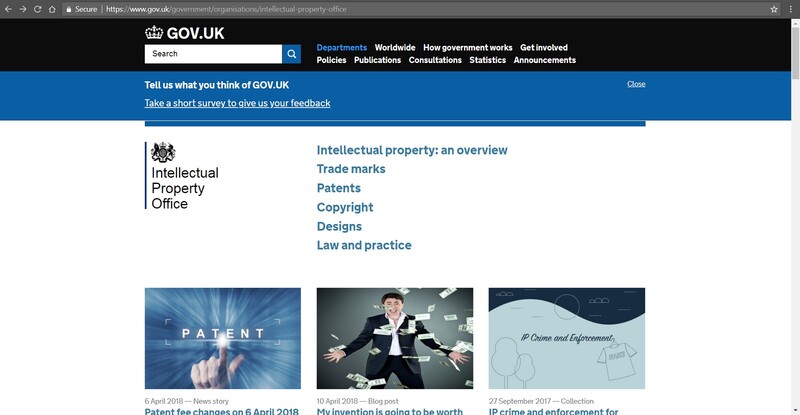 Screenshot of IPO's website