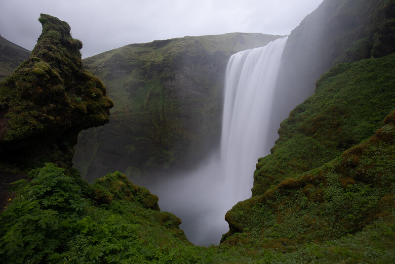 raw image of skogafoss from camera