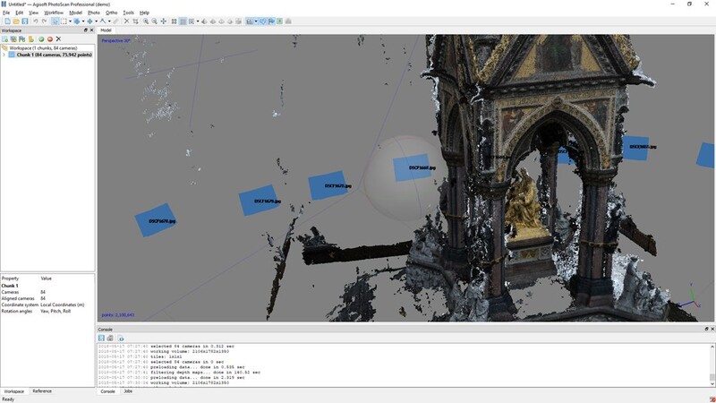 Photoscan dense cloud